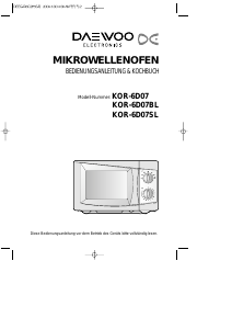 Bedienungsanleitung Daewoo KOR-6D07BL Mikrowelle