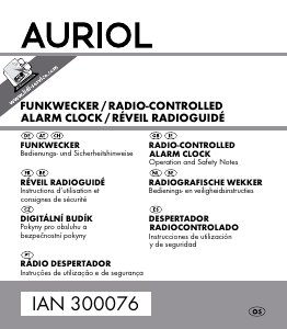 Manual Auriol IAN 300076 Despertador