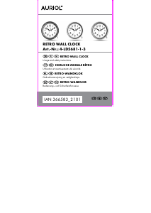 Mode d’emploi Auriol IAN 366583 Horloge