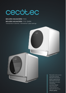 Manuale Cecotec Bolero Aguazero 1150 Dark Lavastoviglie