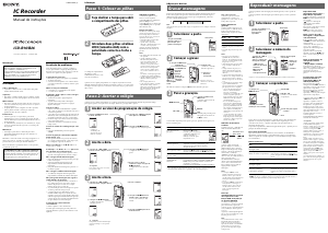 Manual Sony ICD-B16 Gravador de voz