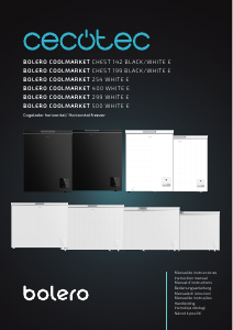Instrukcja Cecotec Bolero CoolMarket Chest 199 Black E Zamrażarka