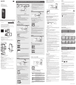 Manual Sony ICD-PX470 Gravador de voz