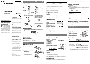Mode d’emploi Sony ICD-U70 Enregistreur numérique
