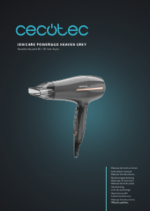 Manual Cecotec IoniCare Power&Go Heaven Grey Secador de cabelo