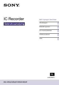 Handleiding Sony ICD-UX522F Audiorecorder