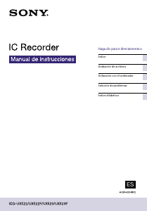 Manual de uso Sony ICD-UX523F Grabadora de voz