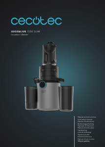 Manual de uso Cecotec Juice&Live 1500 Slim Licuadora