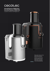 Bruksanvisning Cecotec ExtremeTitanium 19000 XXL Juicepress