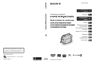 Mode d’emploi Sony DCR-DVD308E Caméscope