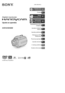 Priručnik Sony DCR-DVD905E Videokamera
