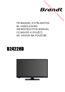 Manuál Brandt B2422HD LED televize