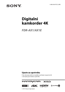 Priručnik Sony FDR-AX1 Videokamera