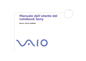 Manuale Sony Vaio PCG-FX804 Notebook