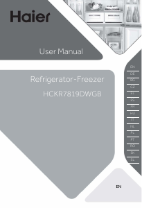 Manuál Haier HCKR7819DWGB Lednice s mrazákem