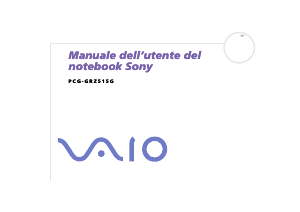 Manuale Sony Vaio PCG-GRZ515G Notebook