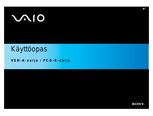 Käyttöohje Sony Vaio VGN-A317M Kannettava tietokone