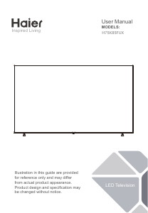 Εγχειρίδιο Haier H75K85FUX Τηλεόραση LED