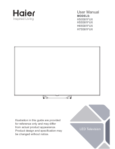 Bedienungsanleitung Haier H65S81FUX LED fernseher