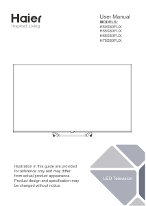 Manual Haier H75S80FUX LED Television