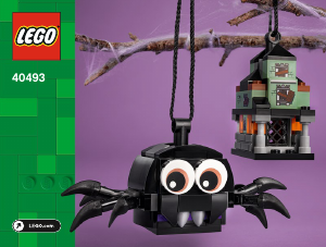 Manual Lego set 40493 Holiday & Events Pack Aranha e Casa Assombrada
