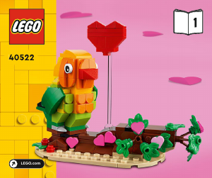 Rokasgrāmata Lego set 40522 Holiday & Events Valentīna dienas mīlas putni
