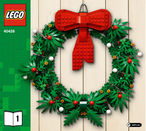 Manual Lego set 40426 Holiday & Events Coroa de Natal 2-em-1