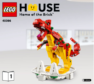 Brugsanvisning Lego set 40366 Promotional LEGO House dinosaurer