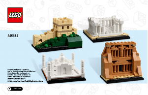 Manual Lego set 40585 Promotional World of wonders