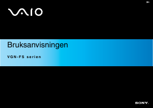 Bruksanvisning Sony Vaio VGN-FS115E Bärbar dator
