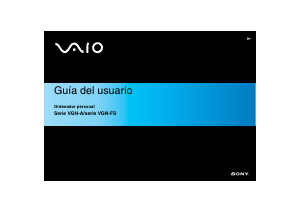 Manual de uso Sony Vaio VGN-FS285H Portátil