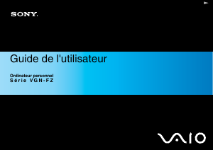 Mode d’emploi Sony Vaio VGN-FZ21Z Ordinateur portable