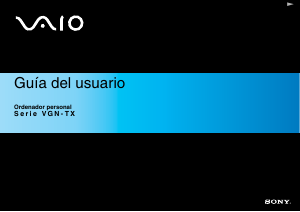 Manual de uso Sony Vaio VGN-TX1XP Portátil