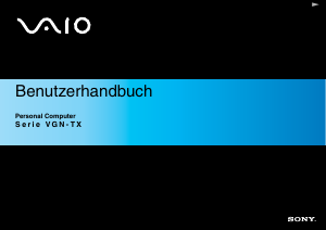 Bedienungsanleitung Sony Vaio VGN-TX2HP Notebook