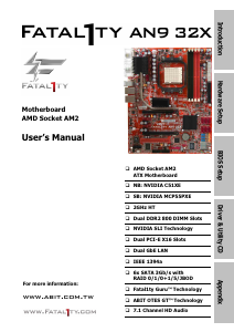 Manual Abit Fatal1ty AN9 32X Motherboard