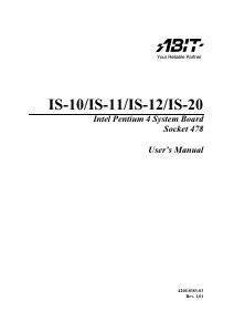 Manual Abit IS-11 Motherboard