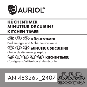 Bedienungsanleitung Auriol IAN 483269 Küchentimer