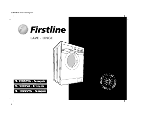 Mode d’emploi Firstline FL-1000CVA Lave-linge