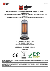 Manuale Plein Air CAN-900 Termoventilatore