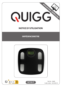 Mode d’emploi Quigg SC10-F Pèse-personne