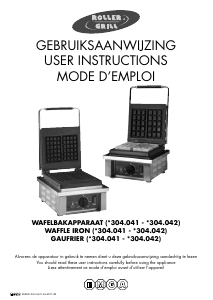 Mode d’emploi Roller Grill 304041 Gaufrier