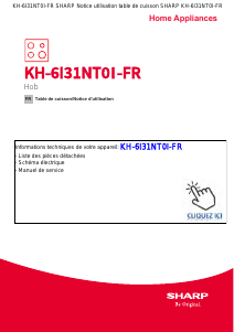 Mode d’emploi Sharp KH-6I31NT0I-FR Table de cuisson