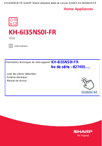 Mode d’emploi Sharp KH-6I35NS0I-FR Table de cuisson