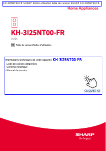 Mode d’emploi Sharp KH-3I25NT00-FR Table de cuisson