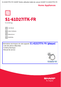 Mode d’emploi Sharp S1-61D27ITK-FR Table de cuisson