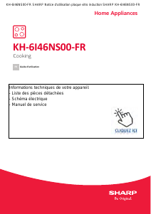 Mode d’emploi Sharp KH-6I46NS00-FR Table de cuisson