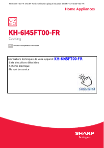 Mode d’emploi Sharp KH-6I45FT00-FR Table de cuisson