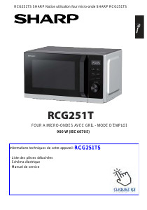 Mode d’emploi Sharp RCG251TS Micro-onde