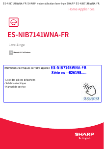 Mode d’emploi Sharp ES-NIB714WNA-FR Lave-linge