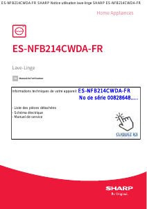 Mode d’emploi Sharp ES-NFB214CWDA-FR Lave-linge